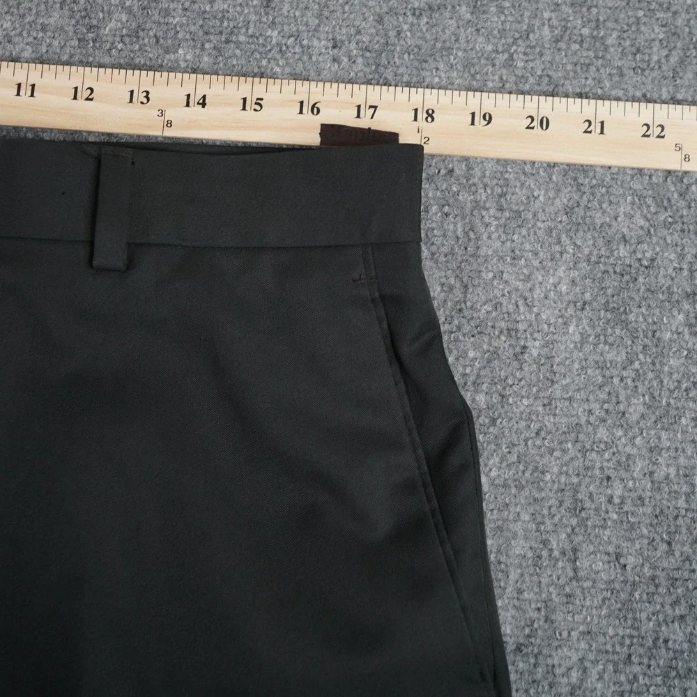 Alan‎ Flusser Golf Pants Mens 36x30 Black Flat Front Performance Trousers